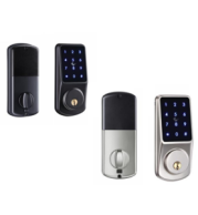 Tuya WiFi BLE Smart Door Lock IP65, Fingerprint, Al Alloy Panel, Remote Control, Single Latch 5050/6050, Black/White, Long Battery Life